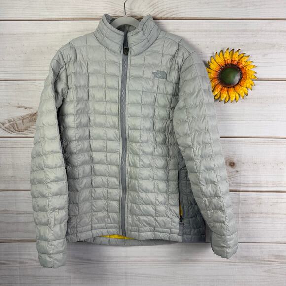 The‎ North Face Boys Gray Thermoball Insulated Puffer Jacket L (14/16) - Picture 1 of 5